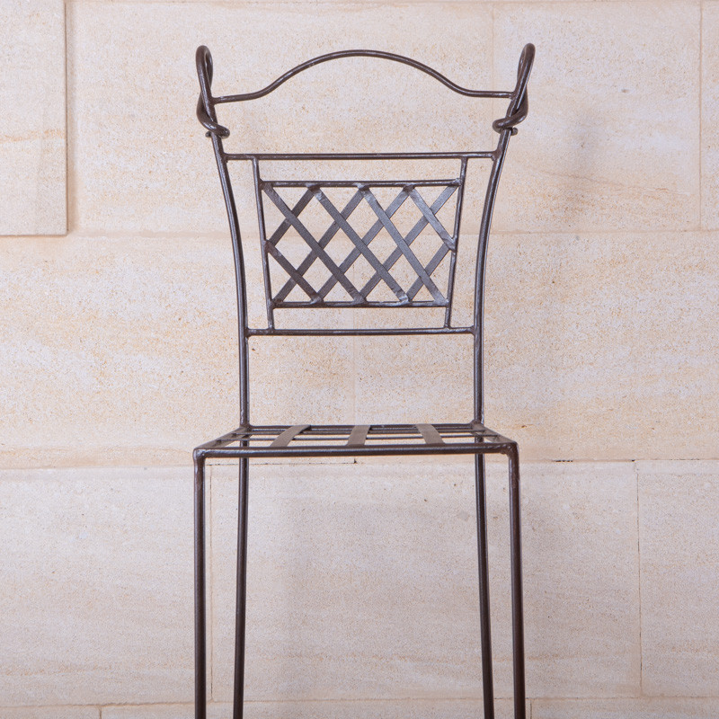 Chaise Bar Fer Forgé - Mélissa - Hauteur 65cm -