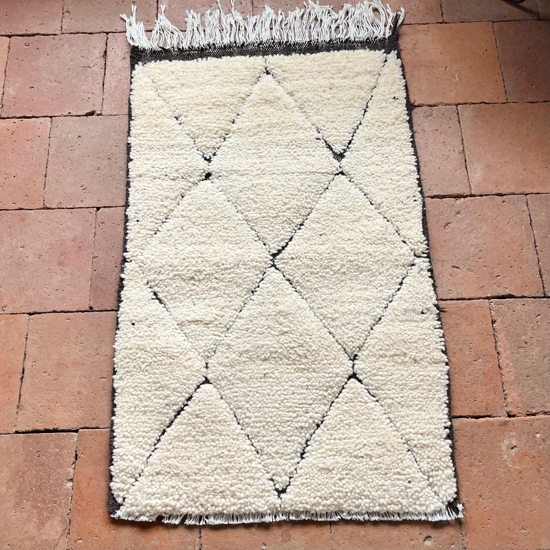 Tapis Khemisset III - 100% laine - ≈ 100 x 61 cm -