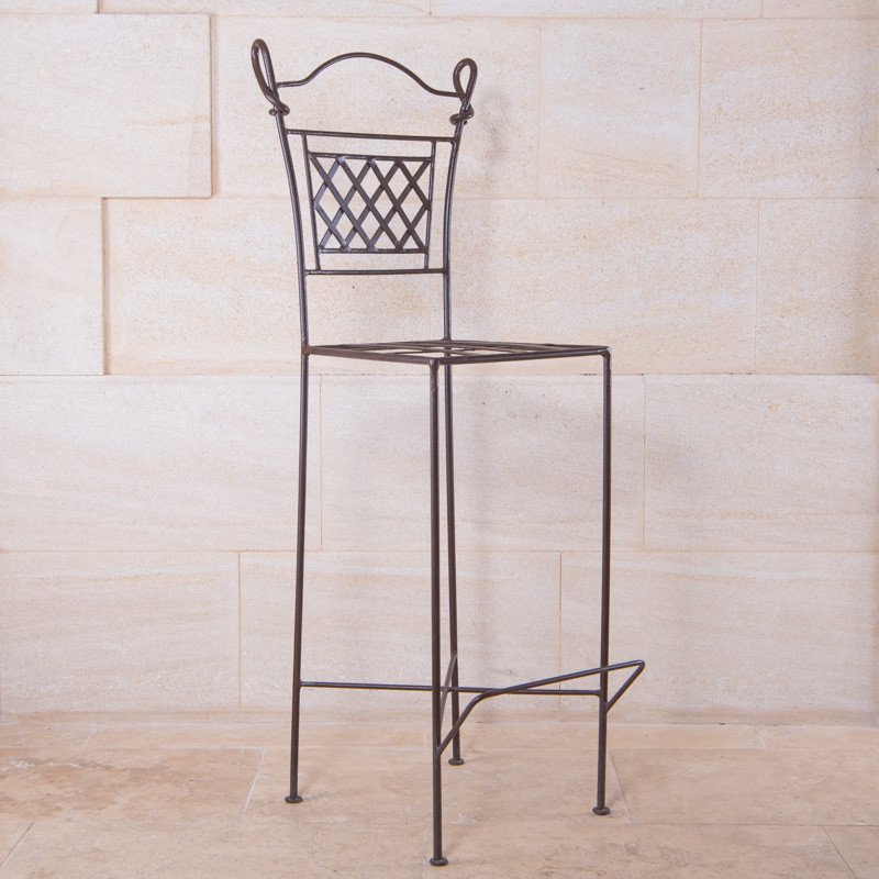Chaise Bar Fer Forgé - Mélissa - Hauteur 65cm -