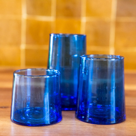 Verre Beldi Evasé - Bleu - Taille au choix S / M / L -