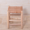 Tabouret Bohème - Cuir Serré - 30/30cm - Hauteur S/M - Tabouret Bohème - Cuir Serré - 30/30cm - Hauteur S/M -