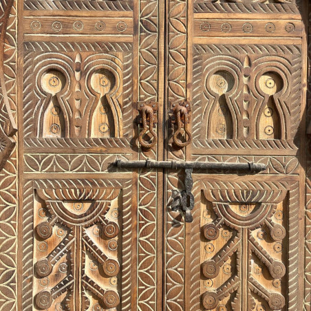 Porte marocaine - Tribal - bois massif de cèdre -