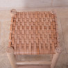 Tabouret Bohème - Cuir Serré - 30/30cm - Hauteur S/M - Tabouret Bohème - Cuir Serré - 30/30cm - Hauteur S/M -