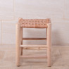 Tabouret Bohème - Cuir Serré - 30/30cm - Hauteur S/M - Tabouret Bohème - Cuir Serré - 30/30cm - Hauteur S/M -