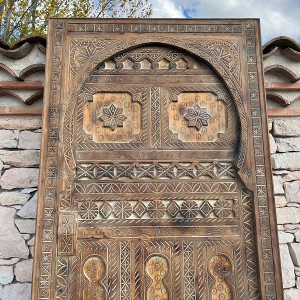 Porte marocaine - Shakhsia - bois massif de cèdre -