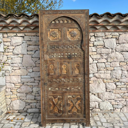 Porte marocaine - Shakhsia - bois massif de cèdre -