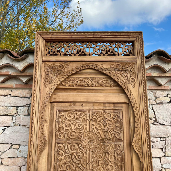 Porte marocaine Warda - bois de cèdre -