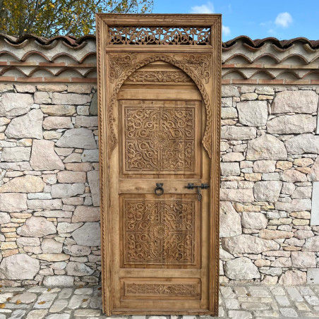 Porte marocaine Warda - bois de cèdre -