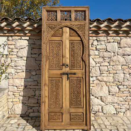 Porte marocaine Khiata - bois de cèdre -