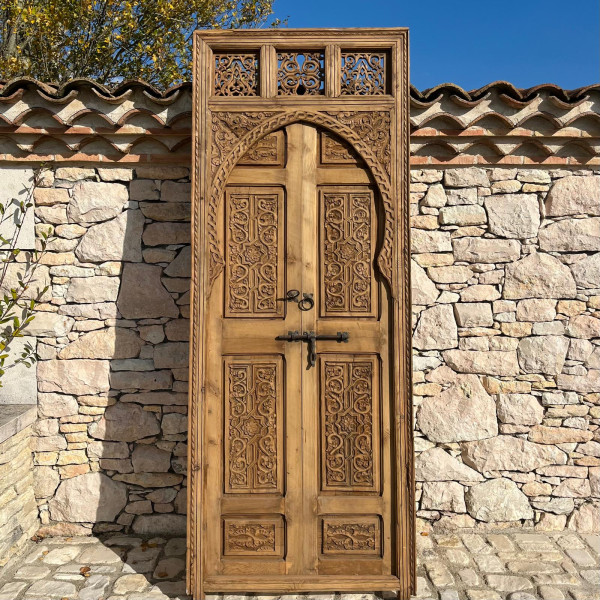 Porte en Bois Marocaine - ≈ 228x86cm - Khiata -