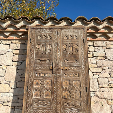 Porte marocaine Berbere - bois de cèdre -