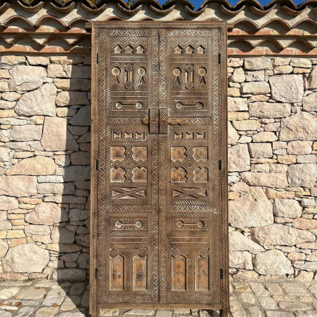 Porte marocaine Berbere - bois de cèdre -