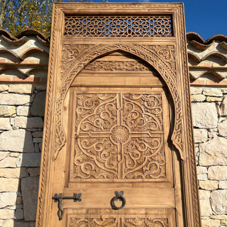 Porte marocaine Kuzmu - bois de cèdre -