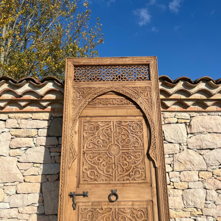 Porte marocaine Kuzmu - bois de cèdre -