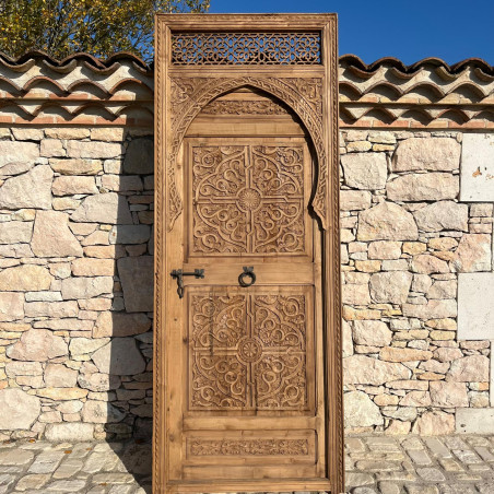 Porte marocaine Kuzmu - bois de cèdre -