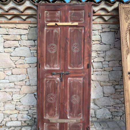 Porte marocaine Ahmar - bois de cèdre -