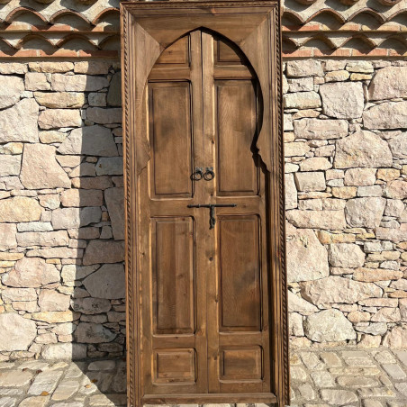 Porte marocaine Taqi - bois de cèdre -