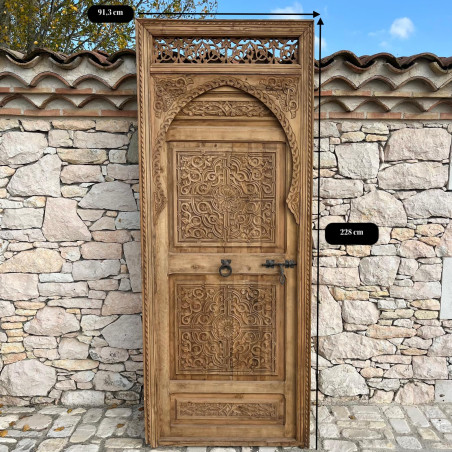 Porte marocaine Warda - bois de cèdre -