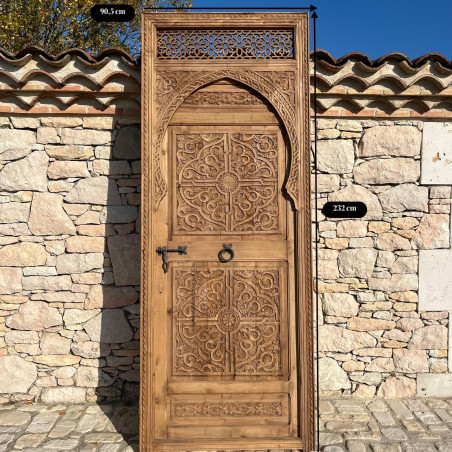 Porte marocaine Kuzmu - bois de cèdre -