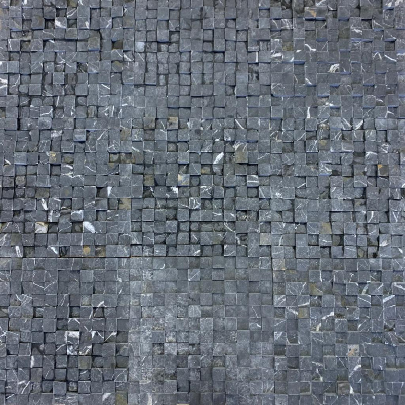 Parement Marbre - Darkstone - 2,5 / 2,5cm - 2cm - Eclaté -