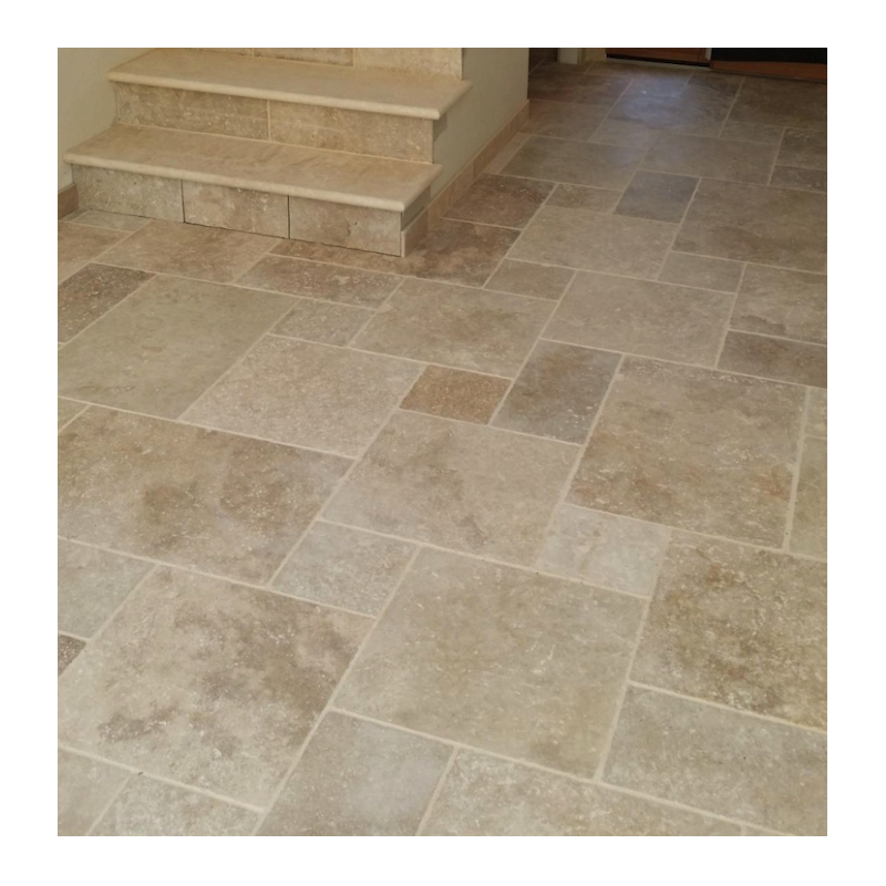 Dallage Travertin Beige - OPUS - 3cm - Vieillie - Premier choix mix -