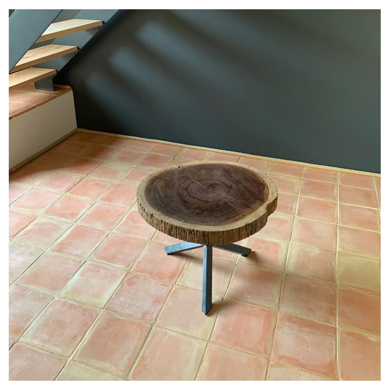 Tomette en terre cuite de réédition - 30x30cm - 20mm - Carré - Moulée main -