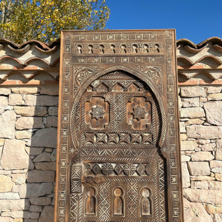 Porte marocaine - Wafra - bois massif de cèdre -