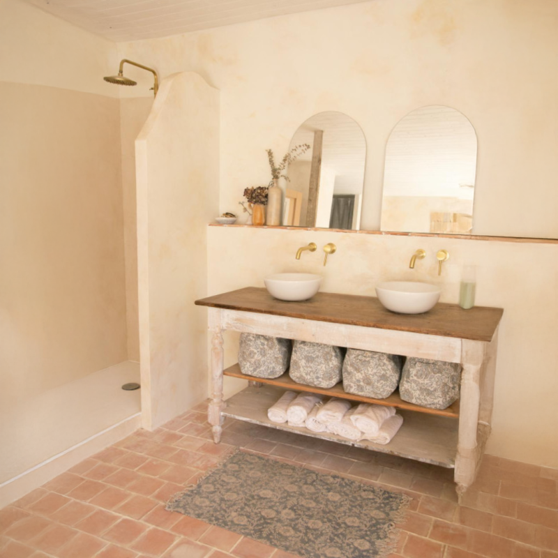 Tomette en terre cuite de réédition - 16x16cm - 18mm - Carré - Moulée main -