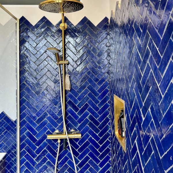 Véritable Bejmat de Fès - Bleu Majorelle -