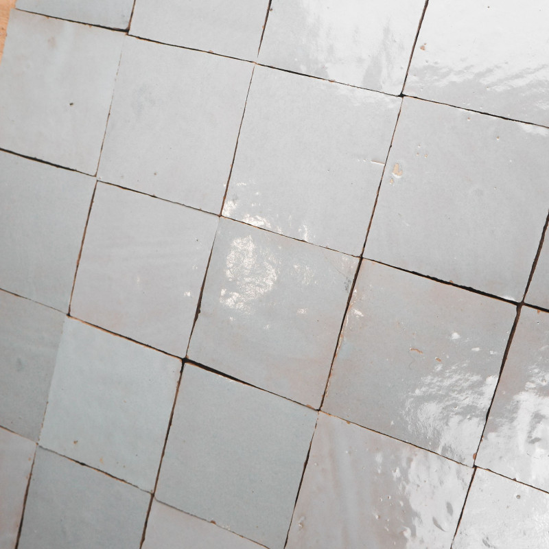 Carrelage - Véritable Zellige de Fès - Gris Bleu -