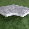 Margelle Darkstone - Angle Rentrant 45/45cm - 3cm - Bord arrondi - Vieillie - Margelle Darkstone - Angle Rentrant 45/45cm - 3cm - Bord arrondi - Vieillie -
