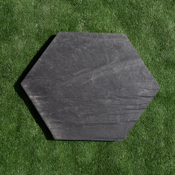 Pas japonais - Ardoise - 40x30cm - ≈30mm - Hexagone -