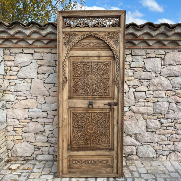 Porte en Bois Marocaine - ≈ 226x91cm - Dizi -