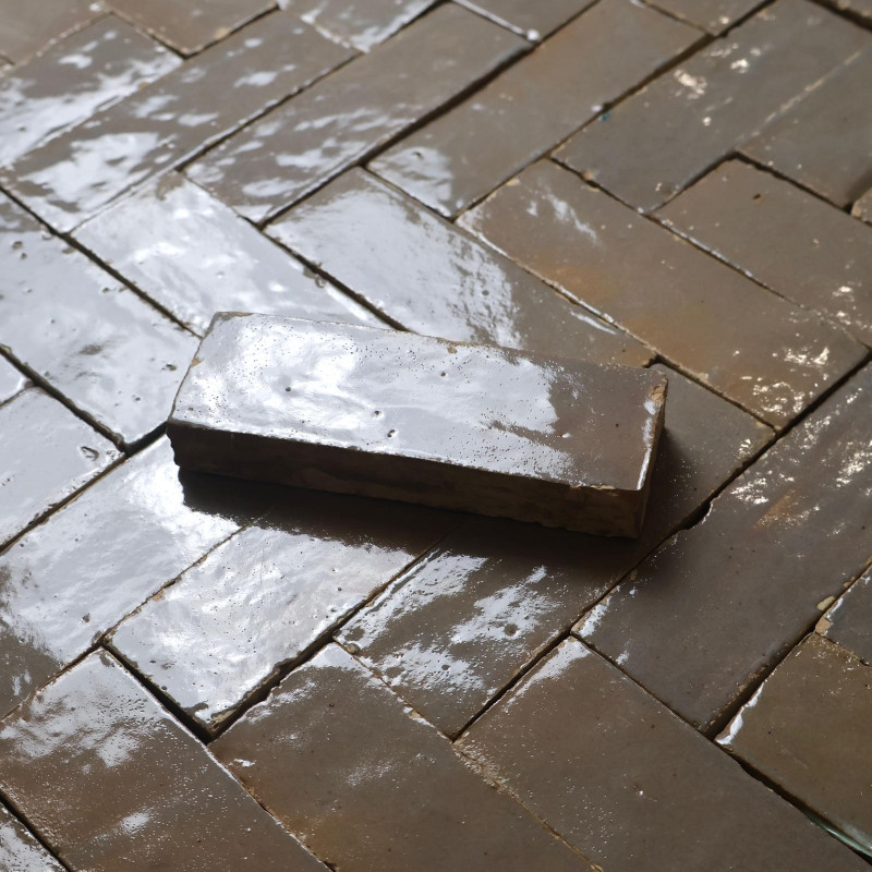 Véritable Bejmat de Fès - Gris Massai -