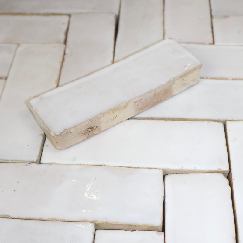 Véritable Bejmat de Fès - Blanc Neige -