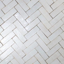 Véritable Bejmat de Fès - Blanc Neige -