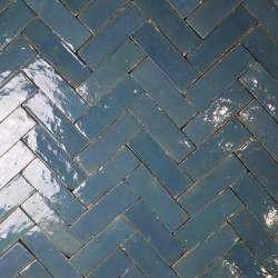 Véritable Bejmat de Fès - Bleu Scandinave -