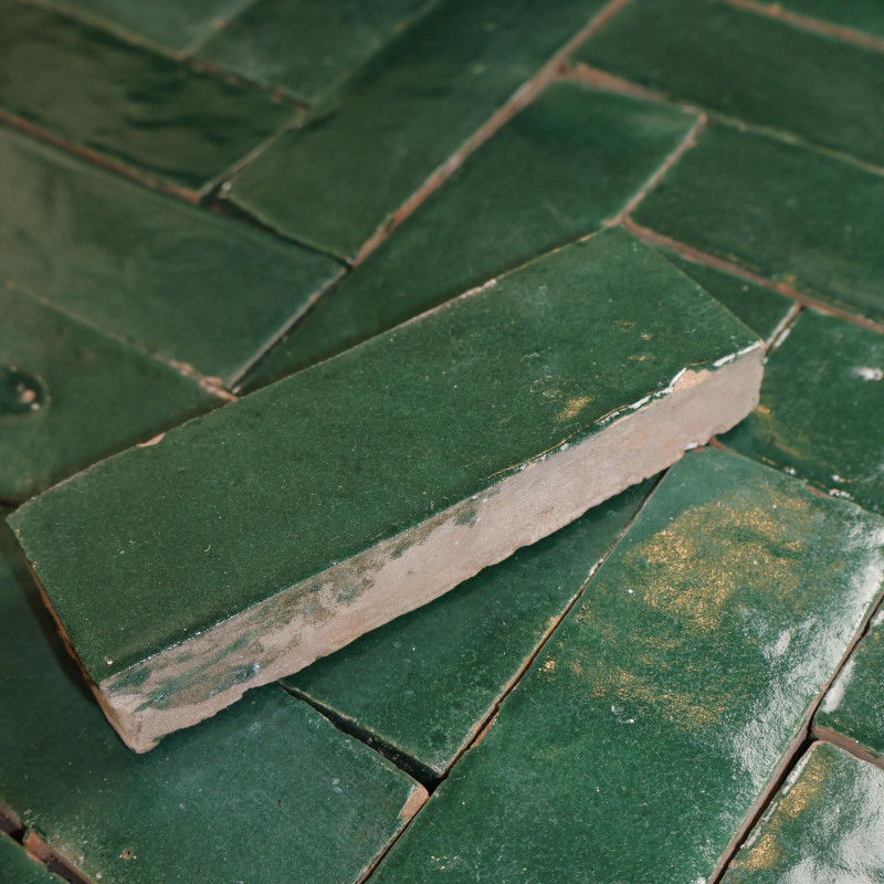 Véritable Bejmat de Fès - Vert émeraude -