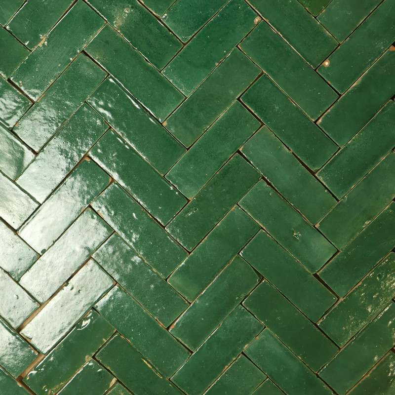 Véritable Bejmat de Fès - Vert émeraude -