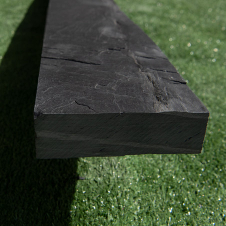 Bordure Piquet Ardoise Noire Sciée - Hauteur 10cm - Longueur 1m - Epaisseur 3cm -