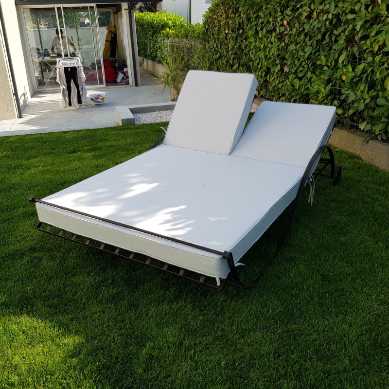 Bain de soleil - Fer Forgé - Massif - Double - 2R - 160 -