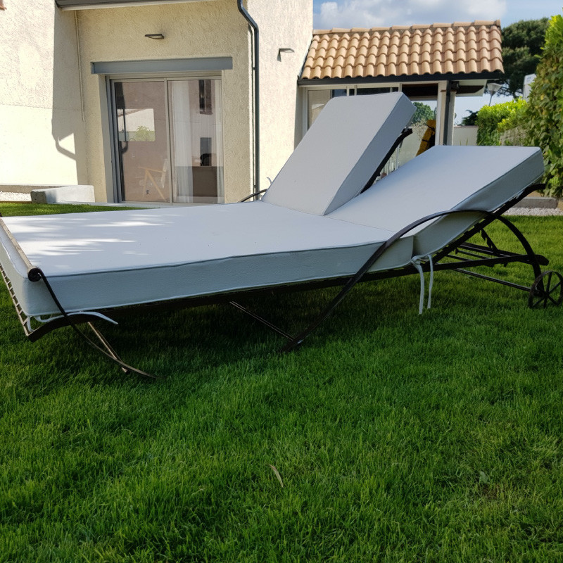 Bain de soleil - Fer Forgé - Massif - Double - 2R - 160 -