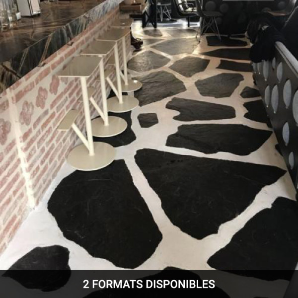 Pas japonais - Ardoise - Opus incertum - 20mm - Clivée -