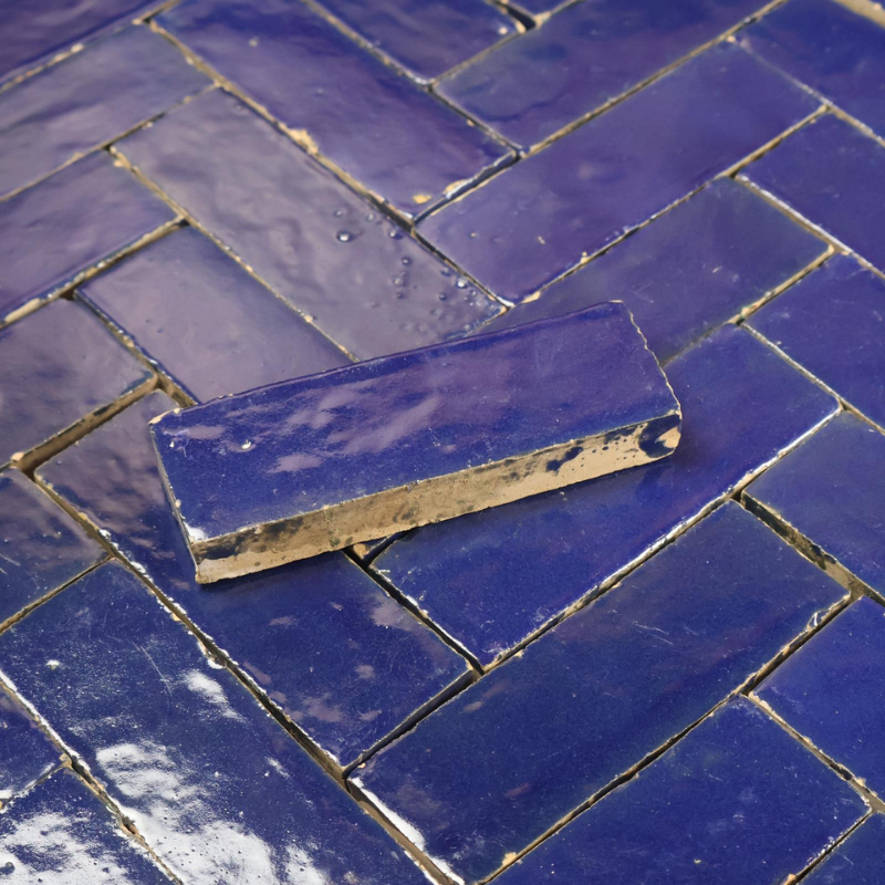 Véritable Bejmat de Fès - Bleu Majorelle -