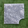 Margelle Darkstone - Angle Rentrant 45/45cm - 3cm - Bord arrondi - Vieillie - Margelle Darkstone - Angle Rentrant 45/45cm - 3cm - Bord arrondi - Vieillie -