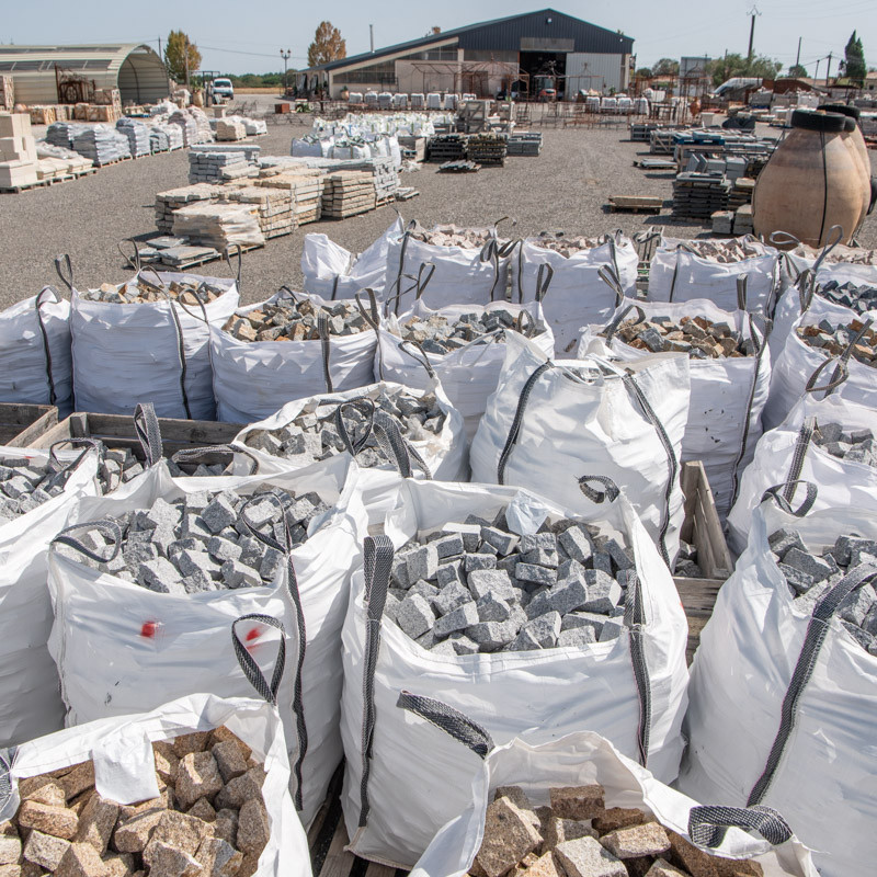 Pavé Granit - Gris - 10/8cm - Epaisseur 3/5cm - Eclaté -