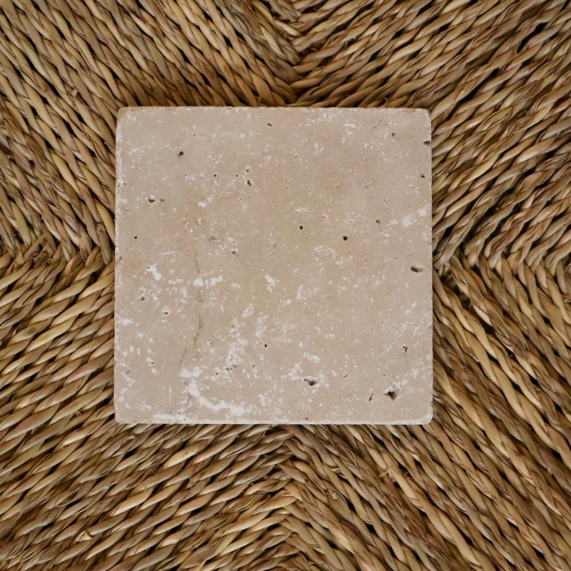 Echantillon - Travertin - 10 x 10 cm -