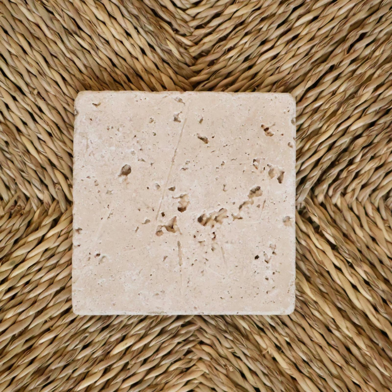 Echantillon - Travertin - 10 x 10 cm -