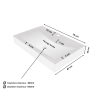Vasque à poser Travertin Beige - 70x45x10cm - Cuve Arrondie Longueur - Bord droit -