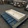 Vasque Travertin Beige - 100 x 45 cm - Hauteur 10cm - Bord droit - Vasque Travertin Beige - 100 x 45 cm - Hauteur 10cm - Bord droit -